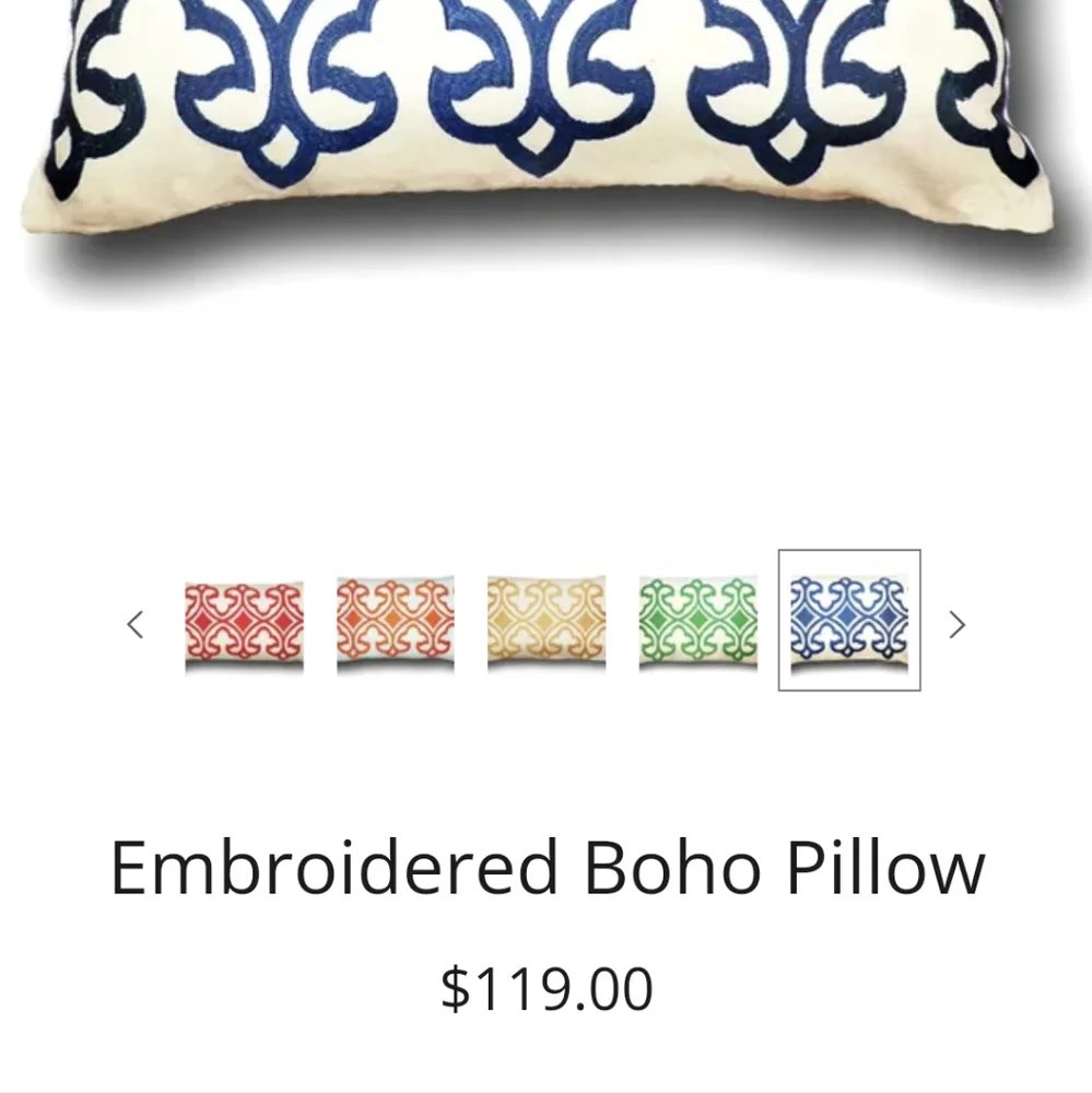 Frog Hill Designs Embroidered Boho Pillow Cover